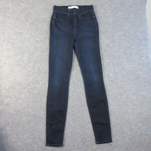 AYR Womens The High Rise Skinny Denim Jeans 27 x 32 Dark Wash Blue Stretch  476